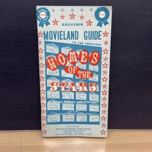 1969 Movieland Guide Homes of the Stars Hollywood Map Book Vintage Original